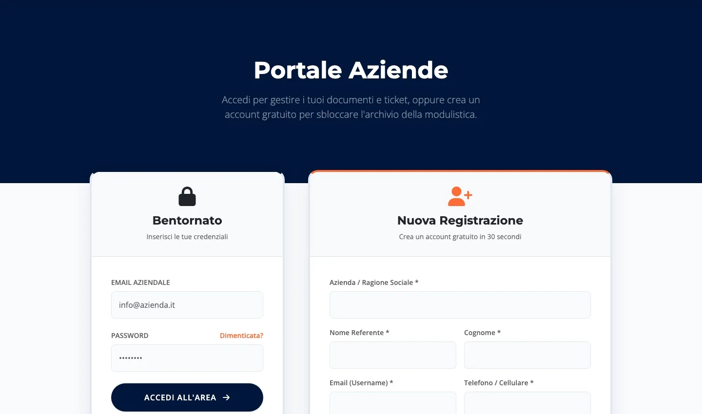 Poliss Formazione Viterbo — sito web custom con portale multi-ruolo e catalogo corsi, DigyMarketing